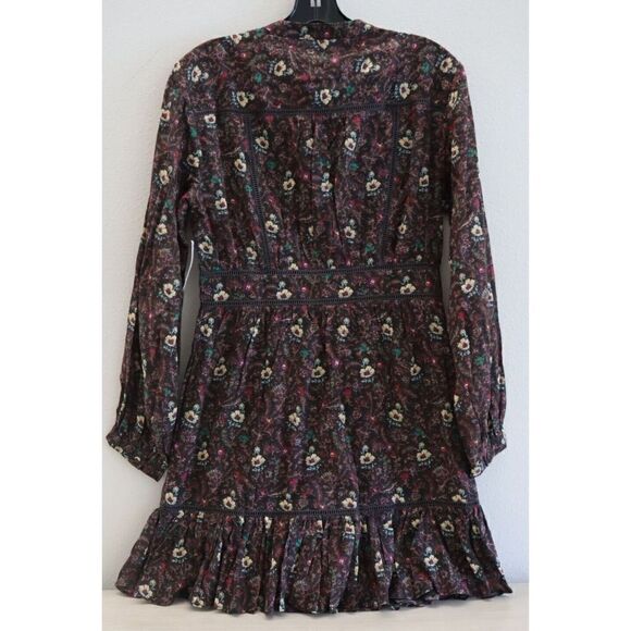 Joie D3264DA9305 Women's Sz 4 Chocolate Torte Floral Charmesse Cotton Dress - Picture 5 of 14